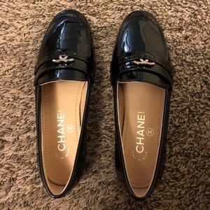CHANEL patent loafers